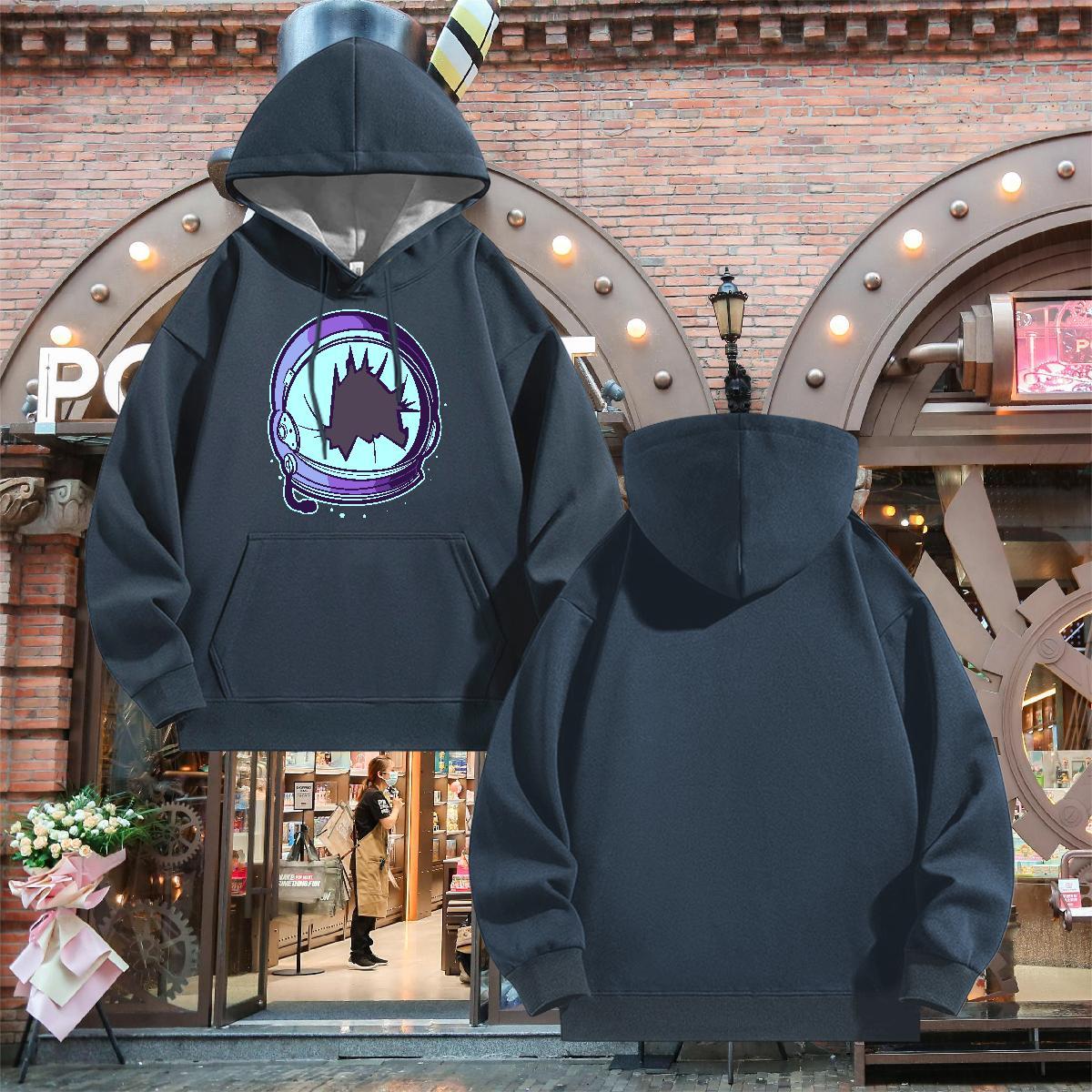 New Unisex Sweatshirts Hooded Collar Long Sleeve Warm Mens Hoodie Black Oversized Tops Sports Casual Warm Fleece