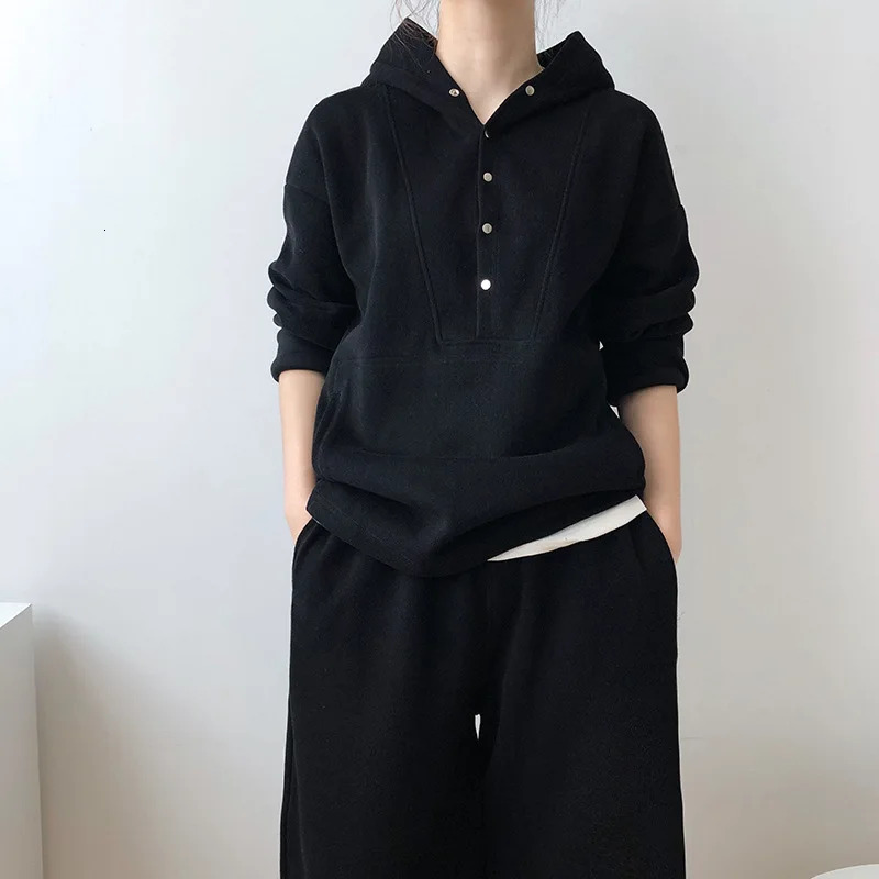 Autumn New Women's Sportswear Pants Sets Fashion Casual Loose Hooded Sweatshirt Wide Leg Trousers 2Pcs Matching Set Track Suit