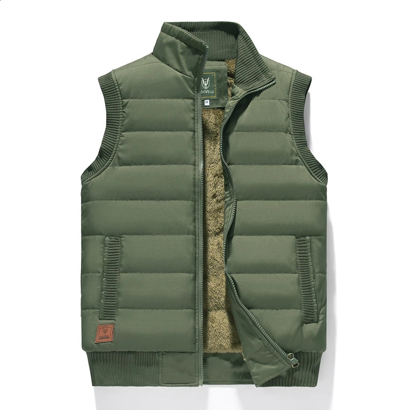 Mens plus size clothing winter jacket sleeveless waterproof jacket fashion large 8XL mens warm jacket wool vest mens 241105