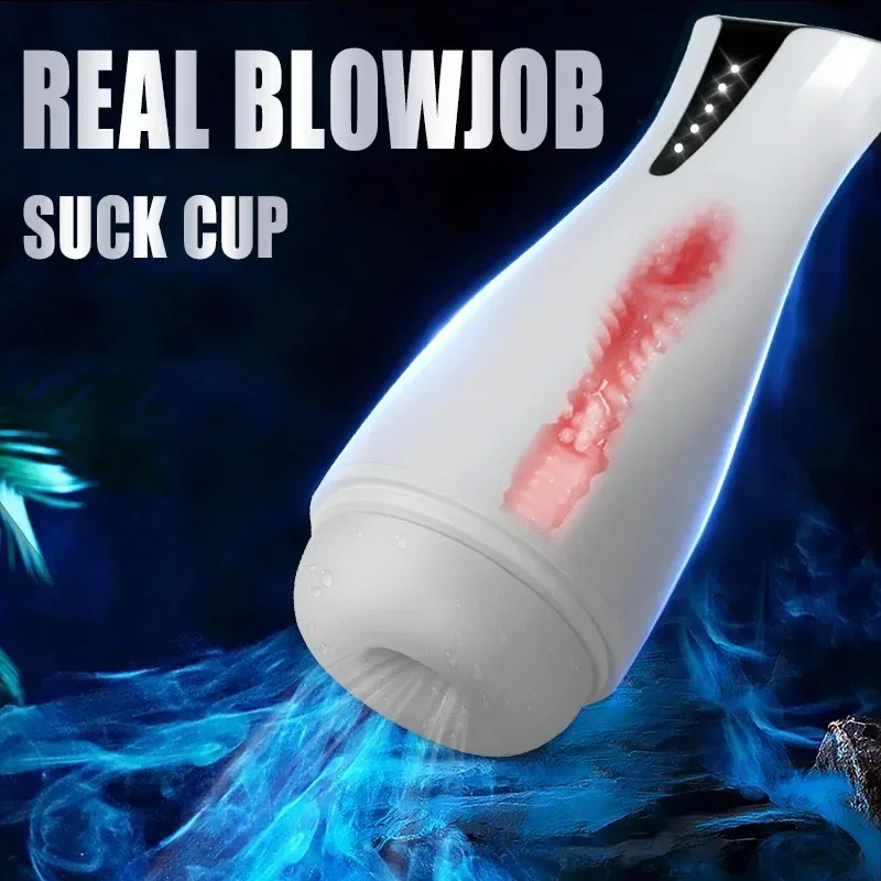 Automatic Sucking Male Masturbator Cup Heated Masturbation Machine Suction Vibrator Blowjob Vagina Adults Sex Toys for Men Goods 241105