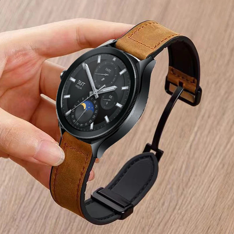 Leather Silicone Strap For Xiaomi Watch 2 Pro S4 S3 S2 S1 Active 22mm Magnetic Band Mi Color Miwatch 241105