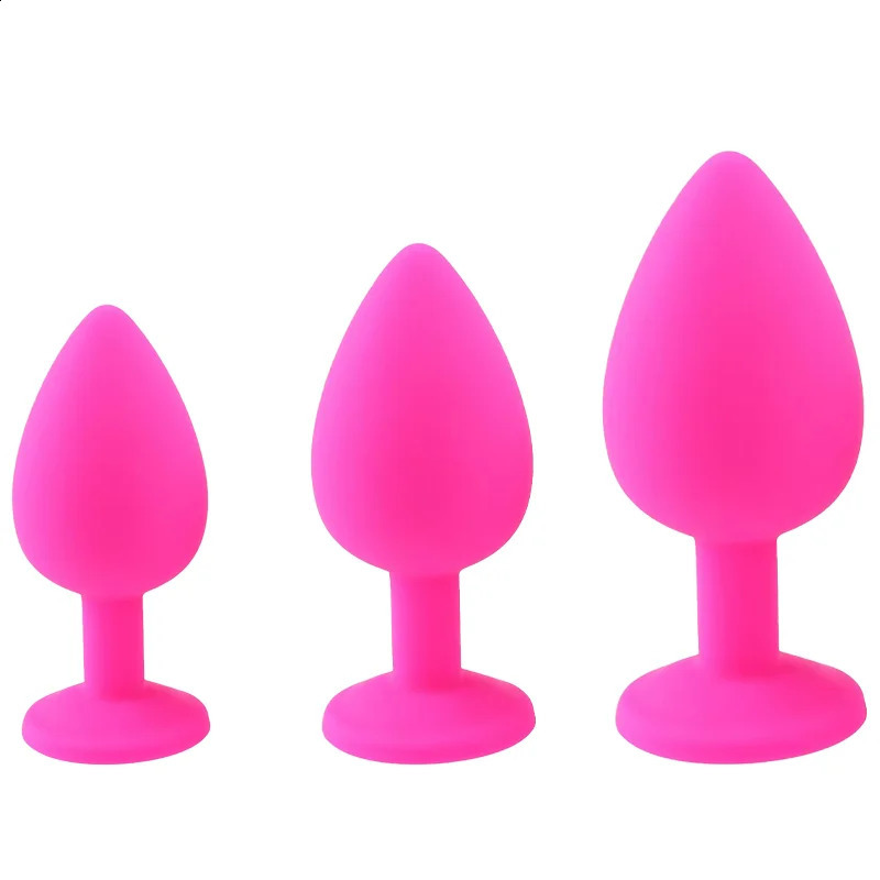 Silicone Butt Plug Anal 3 Size Male and Female Trainer Adult Sex Toy For Gay 241105
