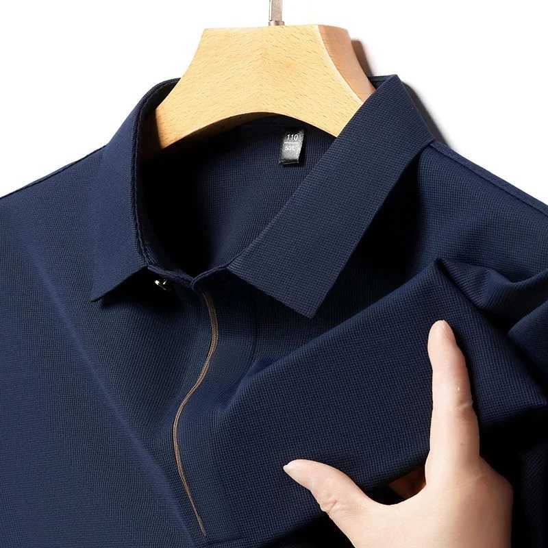 2024 Summer New Mens Business Solid Short Sleved Shirt Comfortable Cool Casual Fashion T-shirt W241104