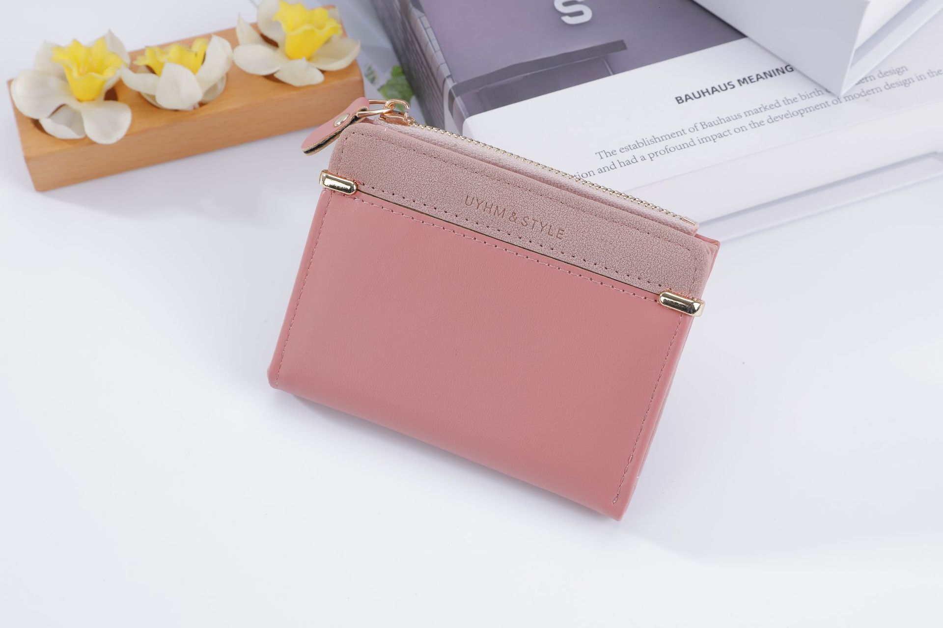 New Fashion Short Women's Zipper Wallet Korean Version Simple and Versatile Student Wallet Women's Wallet Clip Bag