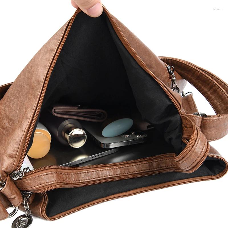 Shoulder Bags High Quality Leather Multi Functional Bag Retro Fashion Women's Backpack Waterproof And Wear Resistant Square Sac