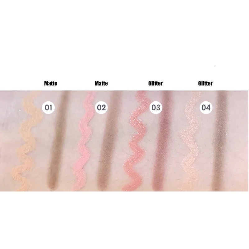 FLORTTE Double Head Horizontal Lying Silkworm Pen Peng Shadow Pencil Matte Shimmer Eyeliner Gel Pen Highlights 241104