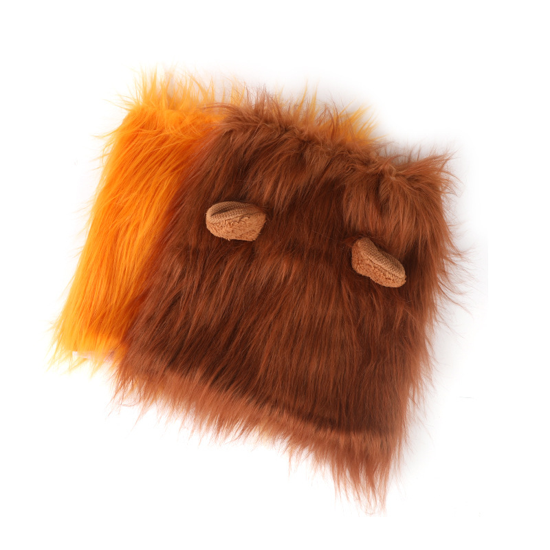 lion mane headgear lovely dog wig with ears black white cat pet supplies hairpiece hat hot sales golden retriever funny cosplay christmas 12 83hy
