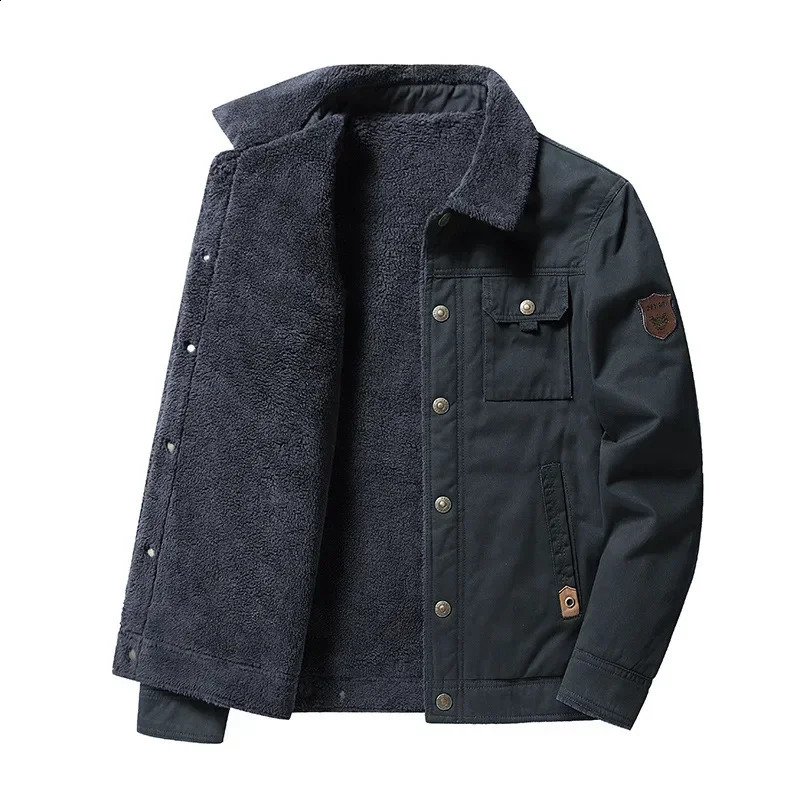 Winter Mens Down Jackets Wool Liner Thicker Warm Coats Good Quality Male Cotton Casual Outerwear Men Coat 6XL 241105
