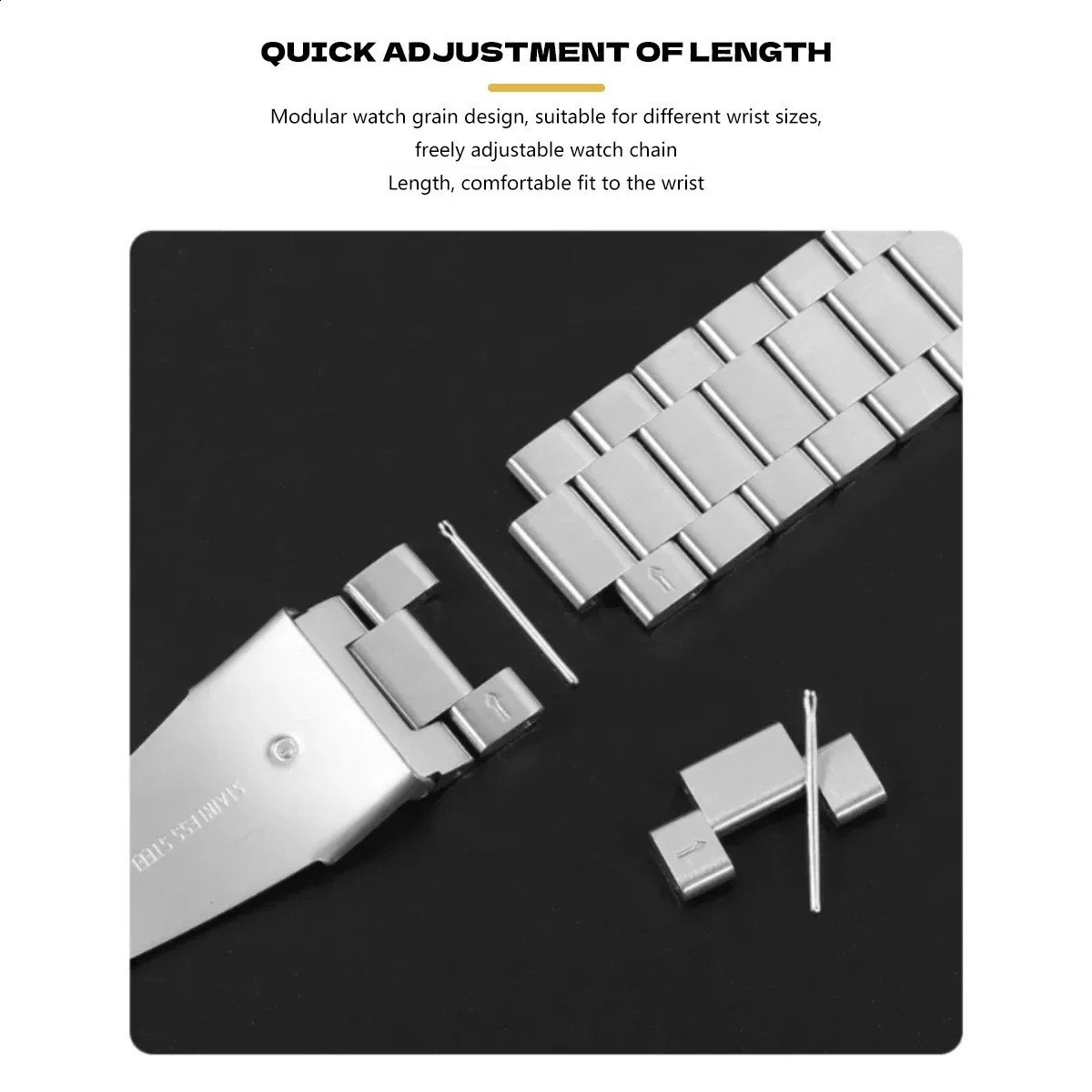 No GAPs Quick Fit Stainless Steel Strap Galaxy Watch 6 Classic 43 47mm 5 4 44 40mm Pro 45mm Bracelet 241105