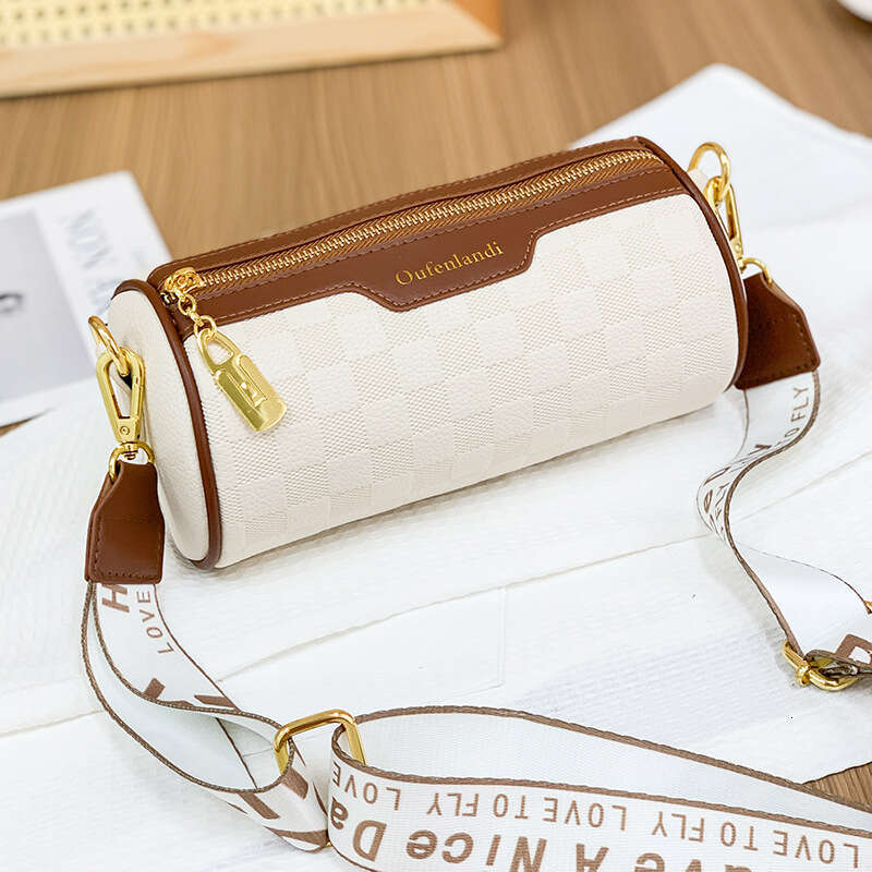 Fashionable street PU single shoulder twill diamond lattice broadband small fragrance new popular women's shoulder bag