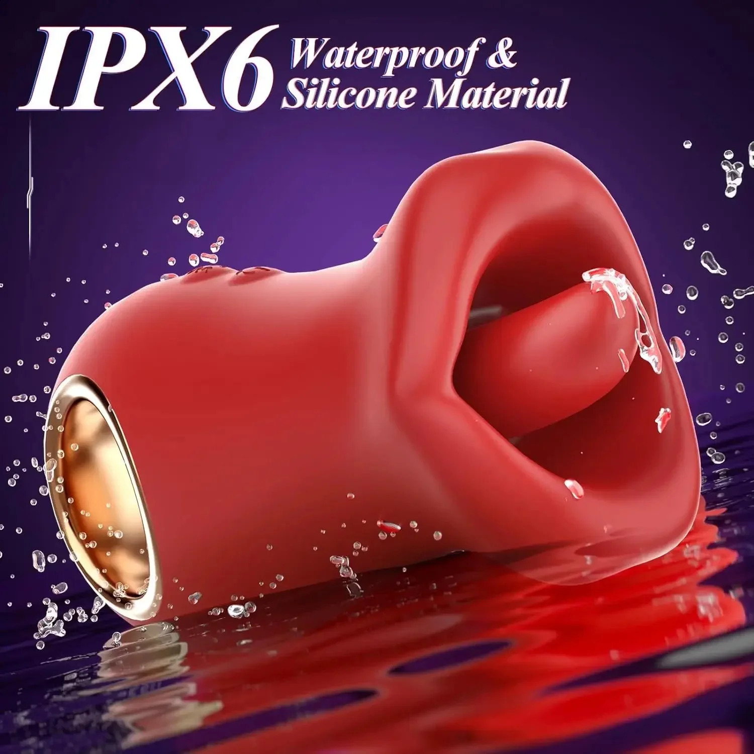 SUNFOO OfficialWebsite 10 Modes Tongue Licking Vibrator Big Mouth GSpot Nipple Massager Clitoral Stimulator Sex Toys For Women 241105