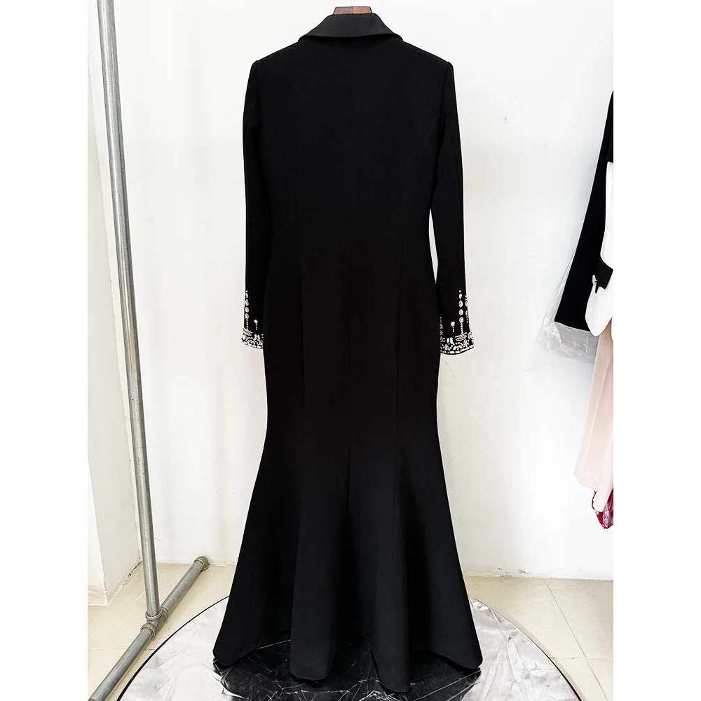 Brand Women's Latest Designer Fashionable Women's Sleeveless Collar Rhie Dias Beaded Suit, Fashionable Evening Dress, Formal Dress, Party Dr