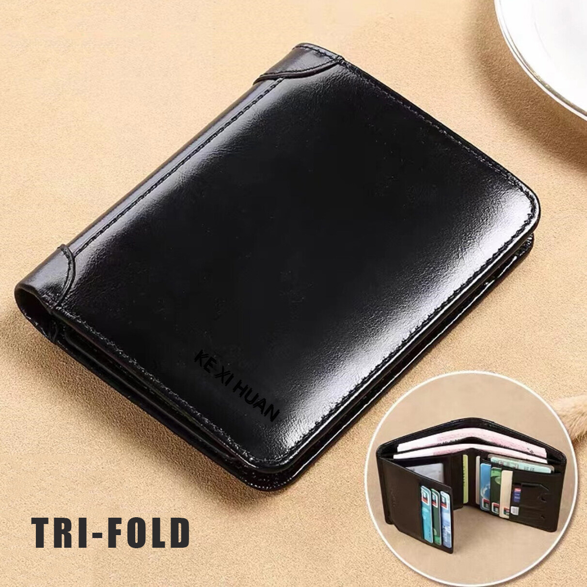 Men's Designer Wallet With Shielded Genuine Leather And 30% Off Business Short Wallet With ID Card Window And Credit Card Holder