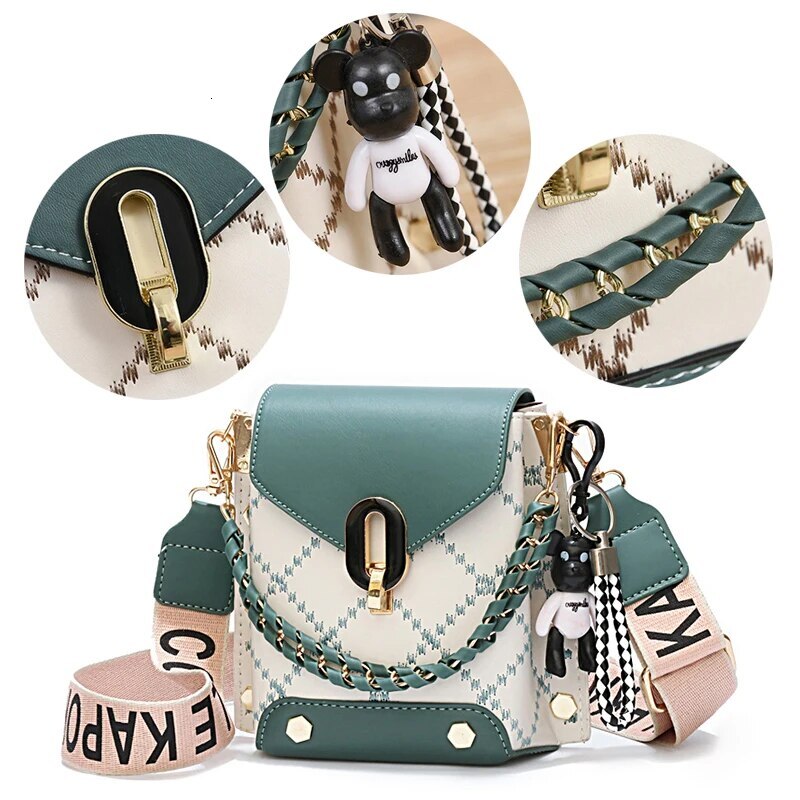 Women's chain leather daily commuting style women's crossbody bag designer handbag