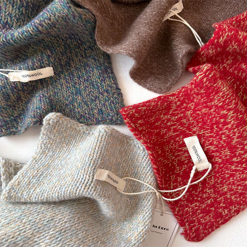2024 new starry sky like colored ral solid color thickened winter warm scarf, versatile for couples
