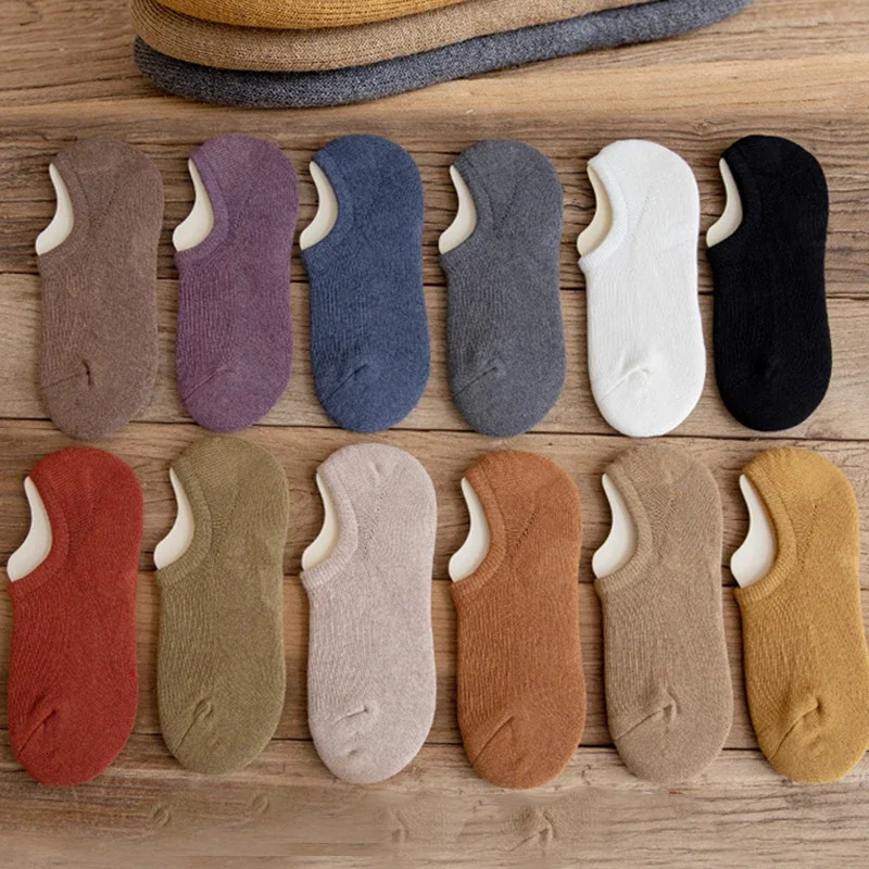 Womens invisible boat socks summer silicone blinds ankle low womens cotton display breathable calcium 241104