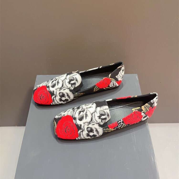 China-Chic Flat Sole Small Single For Women In South Korea Autumn New Style Versatile Shallow Mouth Trend Square Head Women's Shoes