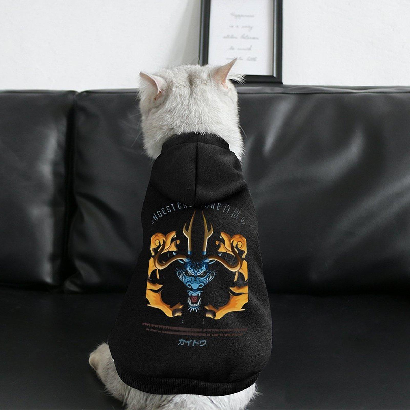 Custom Hoodie Breathable Long Sleeve Streetwear Cat Hoodie Anime Print Terylene health cloth Popular Pet Pullover Hoodie
