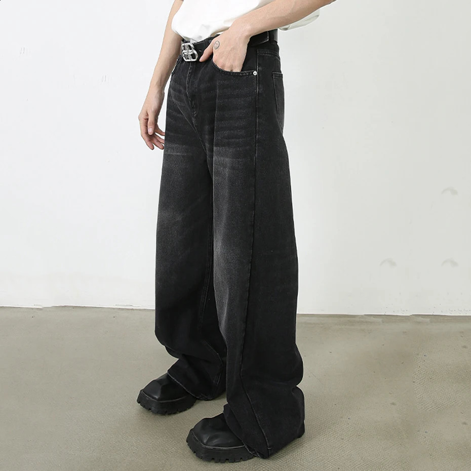 Vintage Baggy Jeans Men Black Blue Loose Straight Denim Pants Streetwear Retro Trousers Hip Hop Harajuku 241105