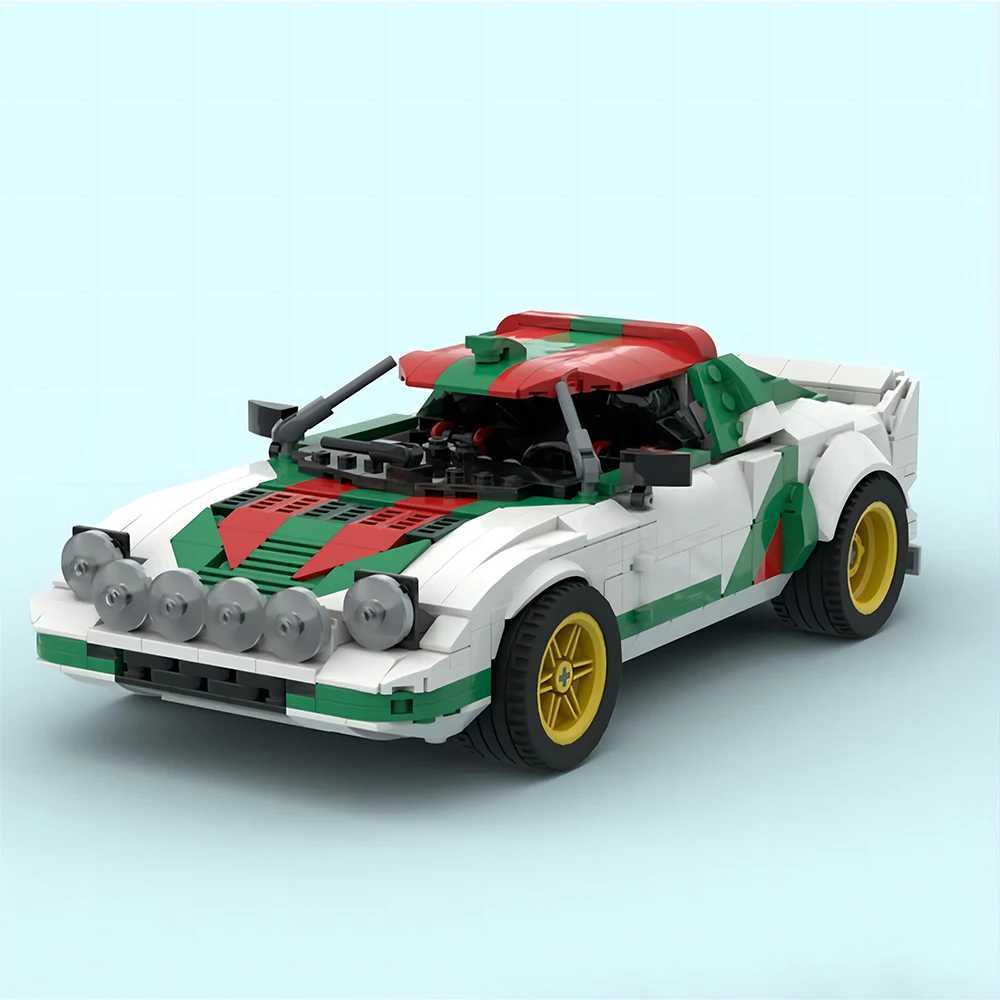 Free shipping Blocks 1023 pieces of MOC Speed Champion Lancia Rally assembled racing models toy technology car building blocks DIY childrens birthday 