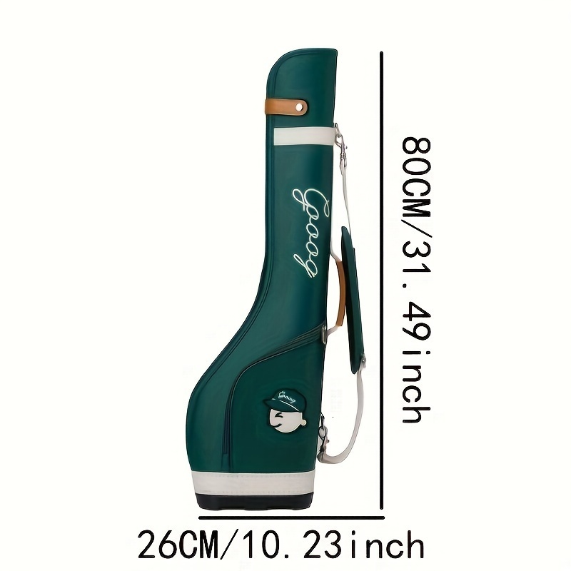 Golf practice bag classic half bag design antique style artificial leather material zipper closure waterproof available in white brown olive green