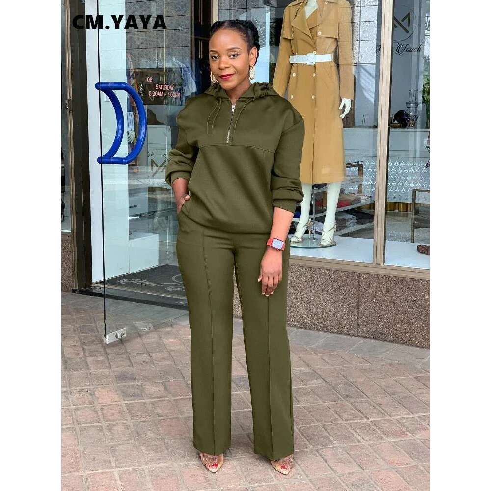 Women's loose long sleeved designer hooded long pants plus size set 2-piece casual sports tight pants streetwear