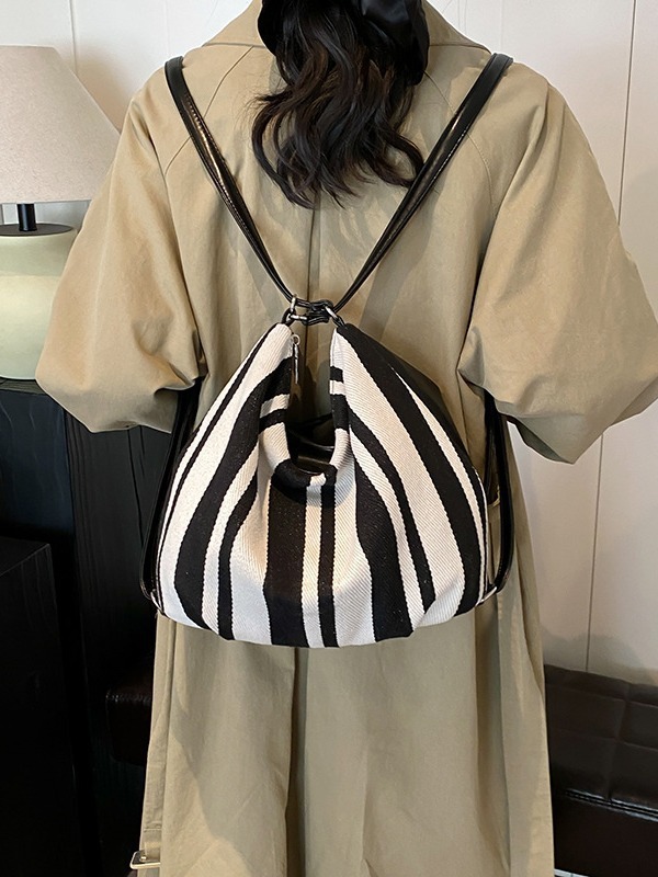 Autumn New Striped Large Capacity Fashion Handbag Personalized Shoulder Underarm Bag Designer Bags Handbags Women
