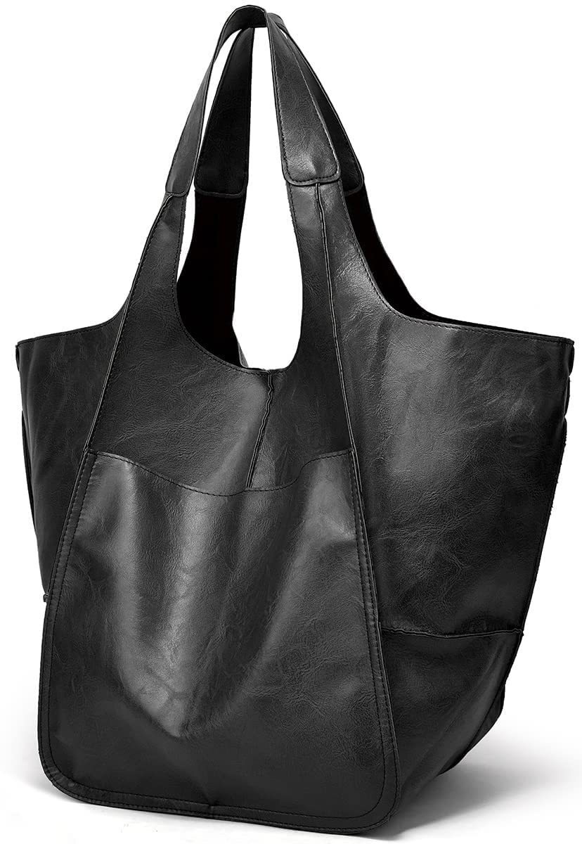 New designer simple large soft leather large capacity single shoulder handbag women's bag fashion bag