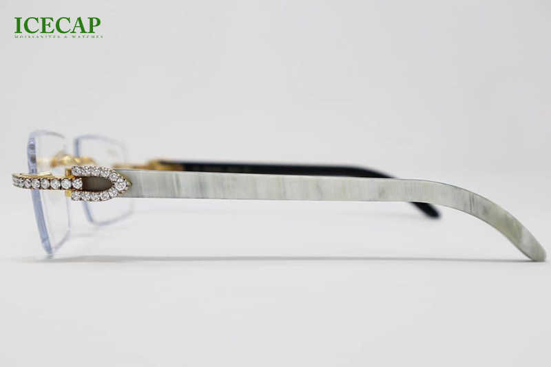 y2k Sunglasses Clear Eyewear Glasses Classic White Lens Accept Custom VVS Moissanite Men Women Fashion Jewelry