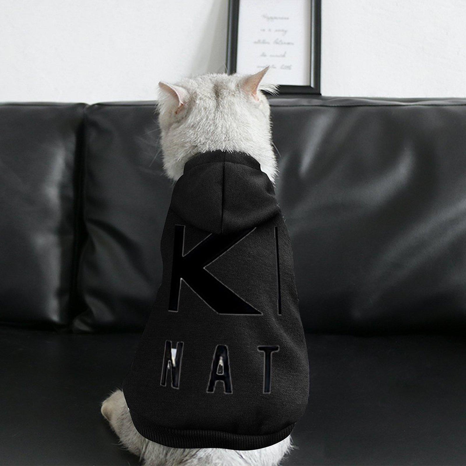 DIY Dog Hoodie Hooded Breathable Home Pets Hoodie Cartoon Print Fine Fabrics Loose Fit Hoody