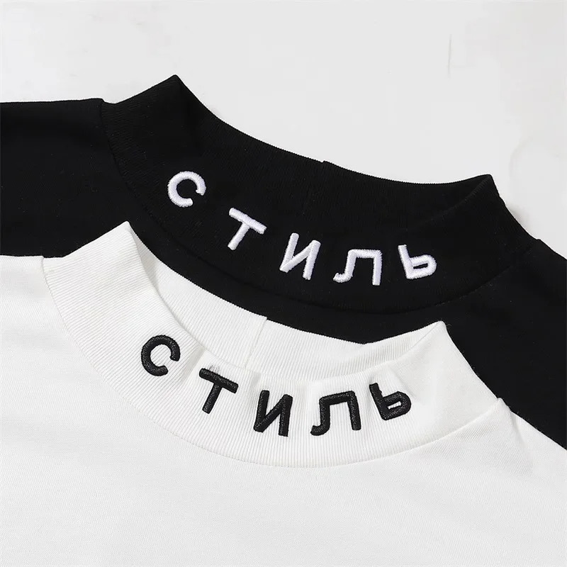 24SS casual and fashionable oversized mens basic womens T-shirt cotton classic letter embroidery black and white long sleeved T-shirt top 241031