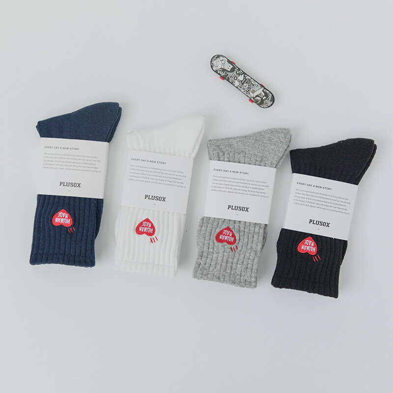 shanshi men socks Plusox Long Mid High Top Knitted Men's and Women's Mesh Love Little Red Heart Embroidered Sports Socks