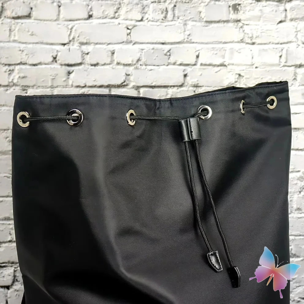 24ss black 1017 ALYX 9SM backpack with large capacity pull rod nylon function tactical metal socket letter flip bucket bag 241104
