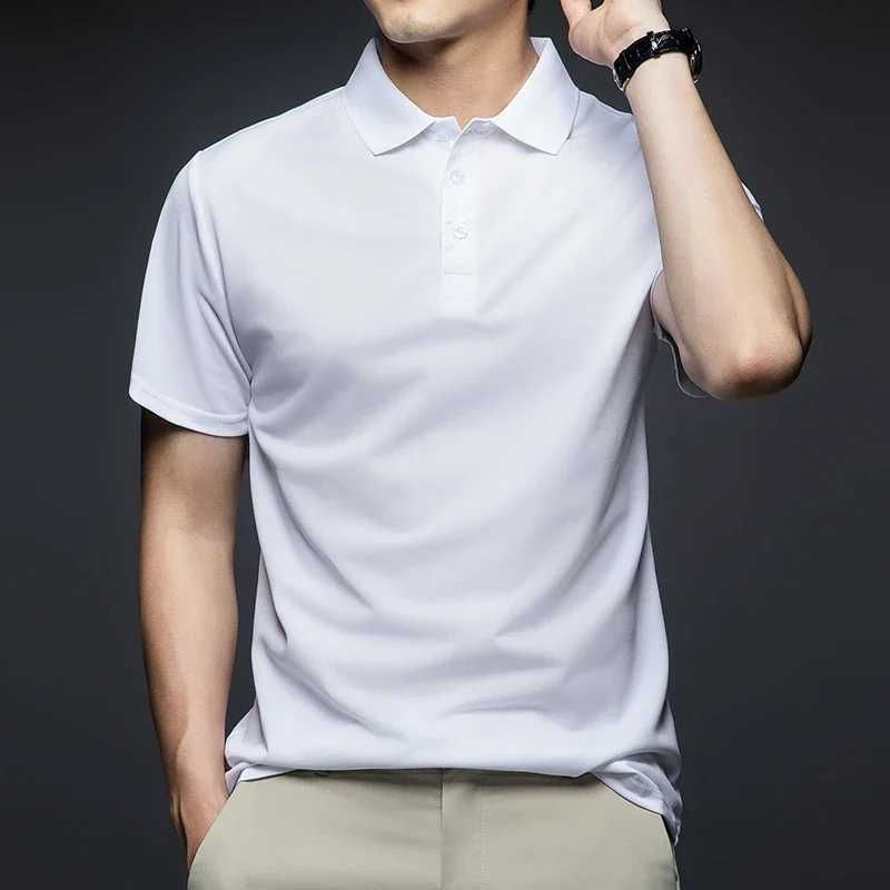 Mens solid short Slyved summer shirt breathable and comfortable top W241104