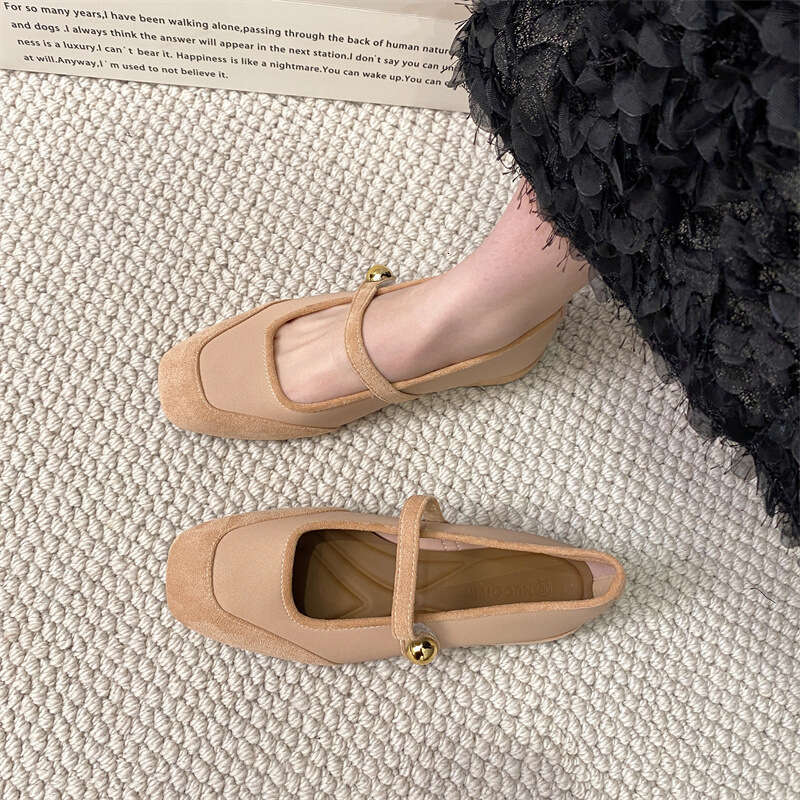 Gentle A Single Shoe, Spring New Style French Versatile Mary Jane Women's Shoes, Evening Shoes With Skirt