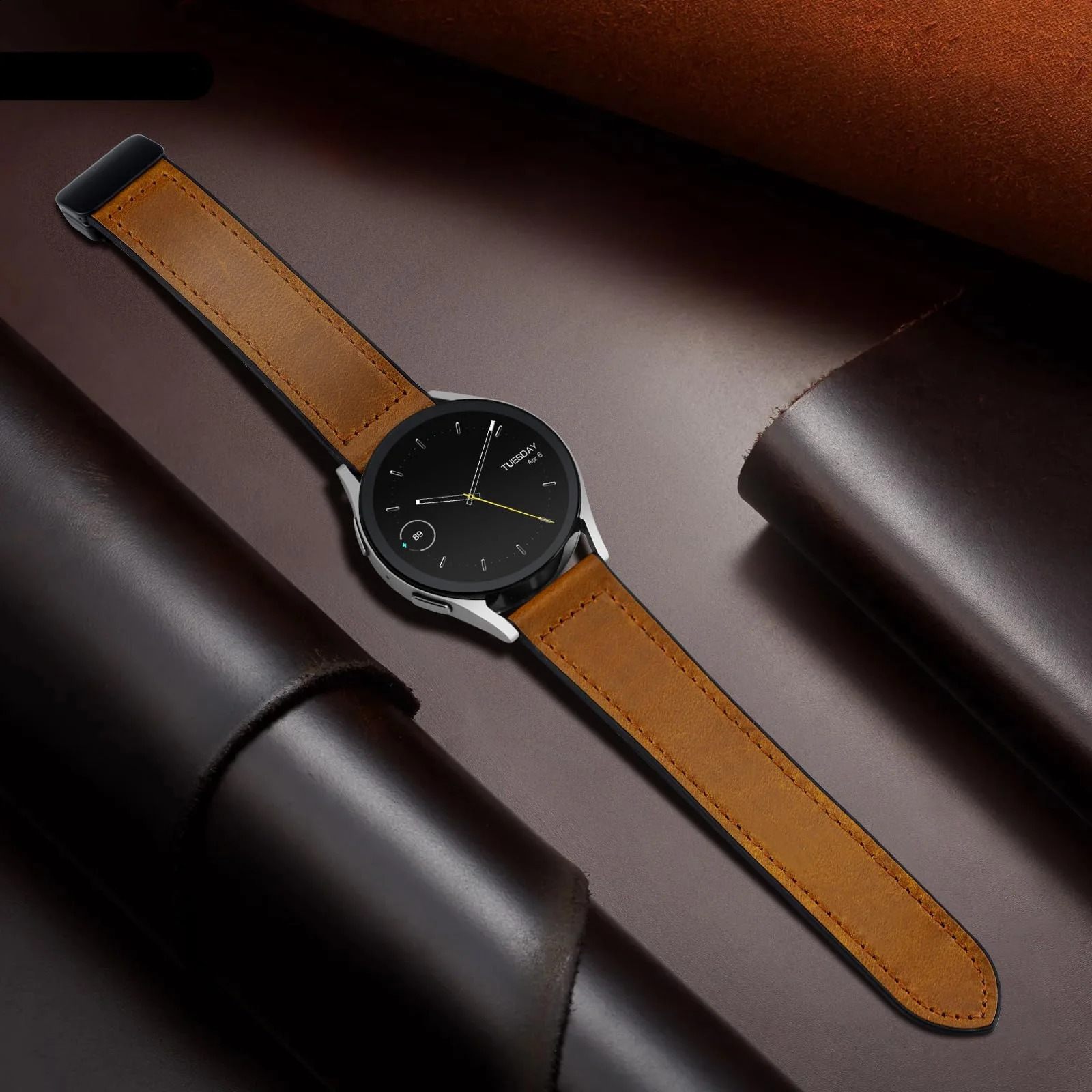 Magnetic Leather Strap Galaxy Watch 7 6 4 5 pro 40mm 44mm 45mm 4246mm bracelet for Classic 43mm47mm 241105