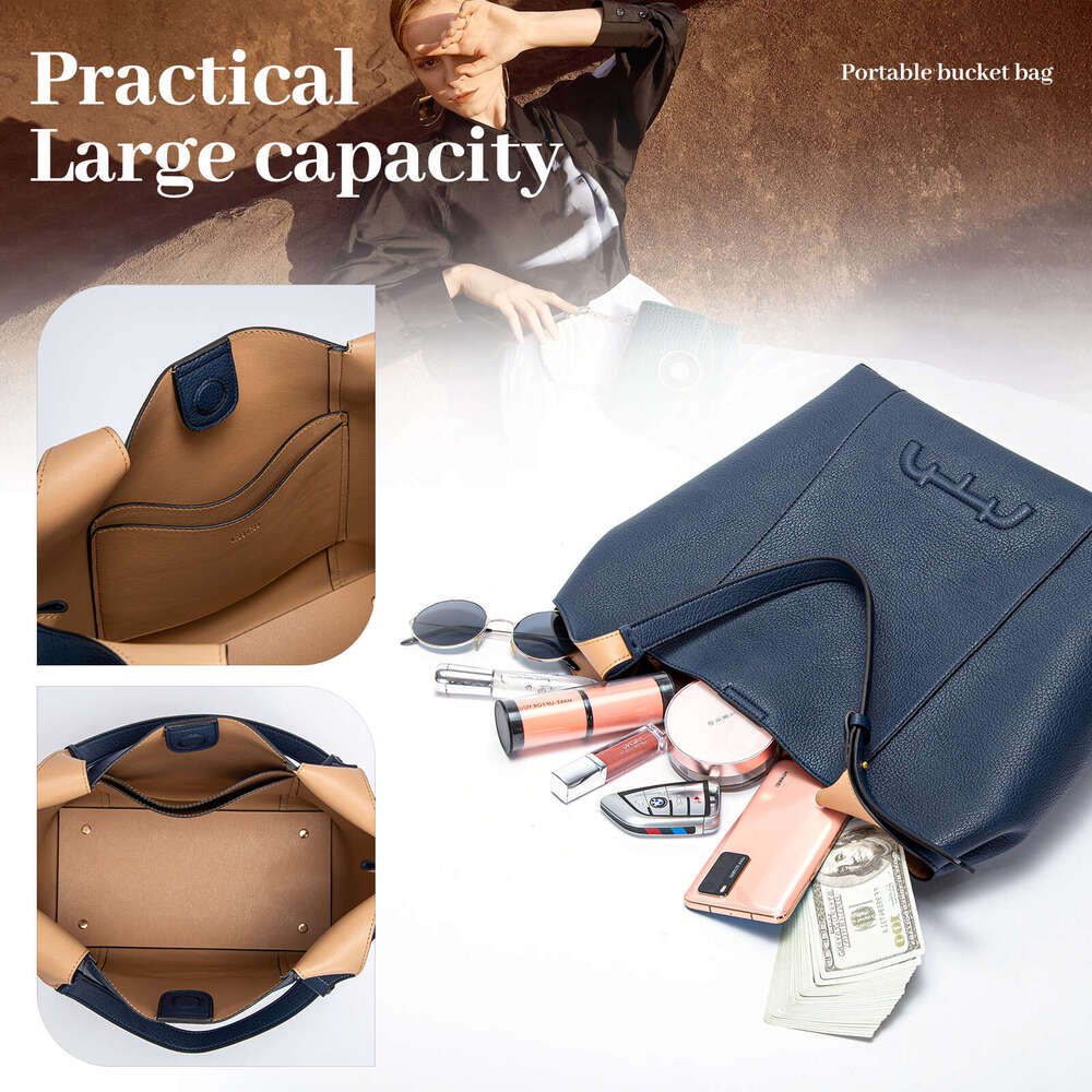 Designer Bag Retro Fashion Women's New Solid Color Shoulder Bag PU Material Versatile Commuter Women's Large Capacity Handbag