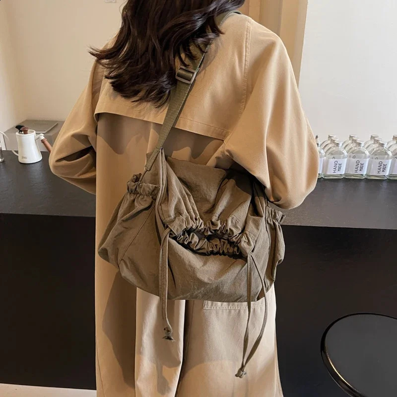 LEFTSIDE Soft Clothing Large Shopping Bag Underwear Shopping Bag Womens Shoulder Bag Trend Fashion Y2K Handbag 241105