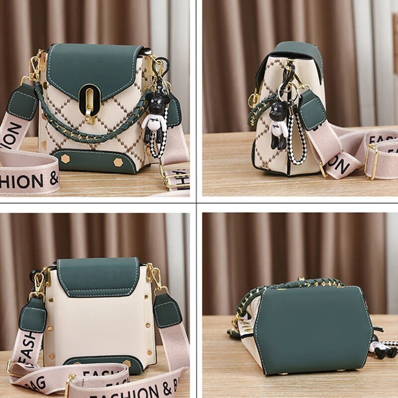 Women's chain leather daily commuting style women's crossbody bag designer handbag