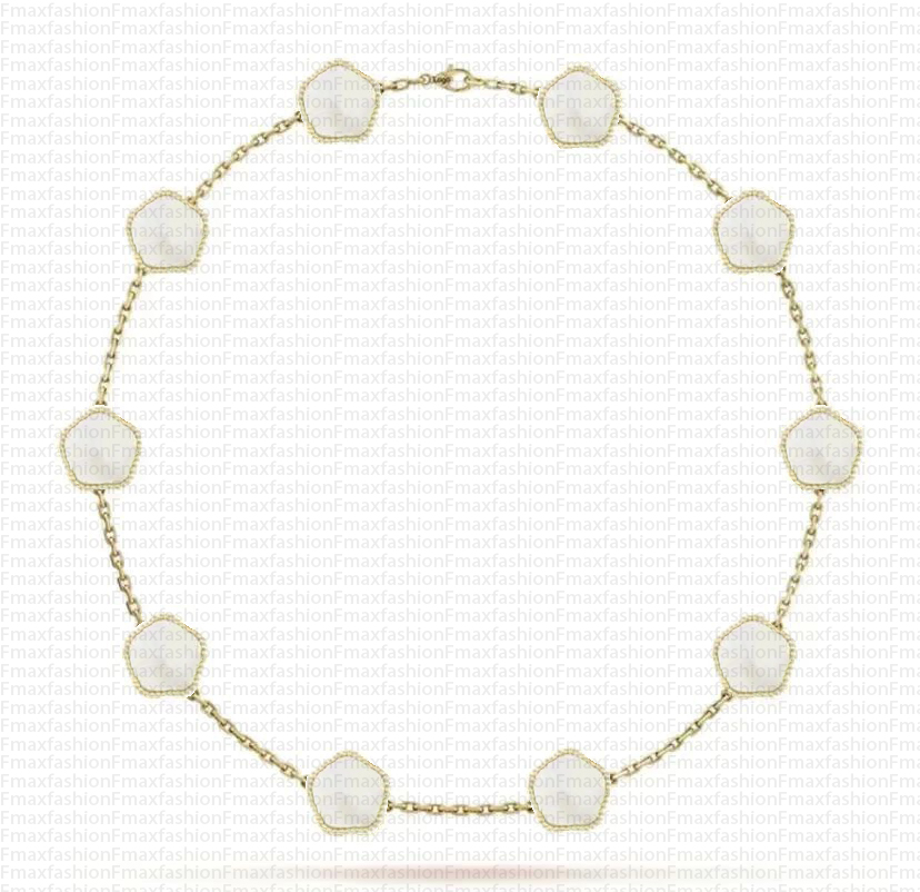 10 Motif Clover Necklace Diamond Necklaces Luxury Jewelry Designer For Women Lady 18K Gold Silver Plated Shell Necklaces Designer Fashion Jewelry Chri