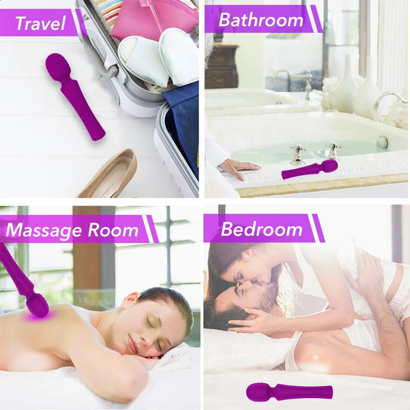 Powerful Clitoris Vibrator AV Magic Wand Stimulator G Spot Massager Dildo Masturbation Adult Game Sex Toy For Women 241105