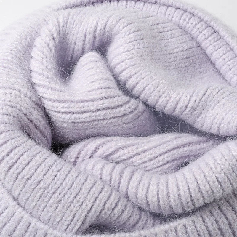 Winter Womens Rabbit Fur Sweet Warm Thickened Knitted hat Outdoor Ear Protection Windproof Breathable Beanie Fashion cap 241105