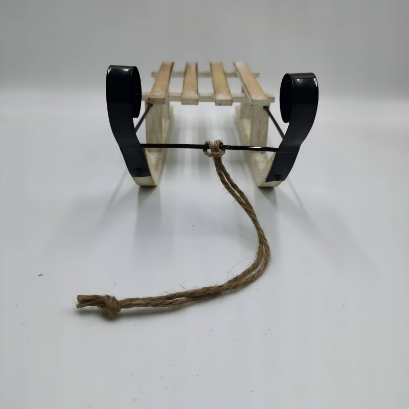 Elegant Firwood Sleigh Figurine - Perfect Accessory for Holiday Centerpieces & Collectibles