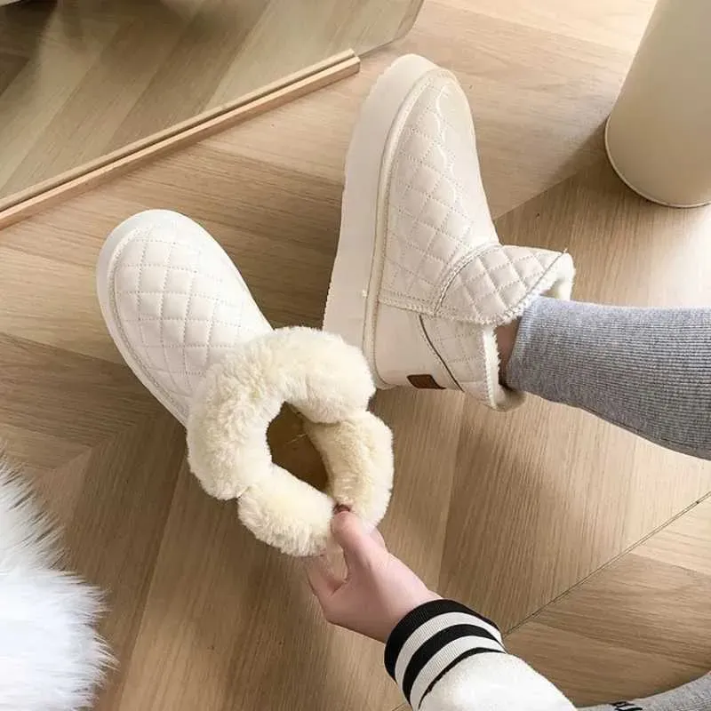 Boots Designer Snow Warm Plush Flat Shoes Winter Doc Martines Womens Ankle Boots Xw6.5 Booties
