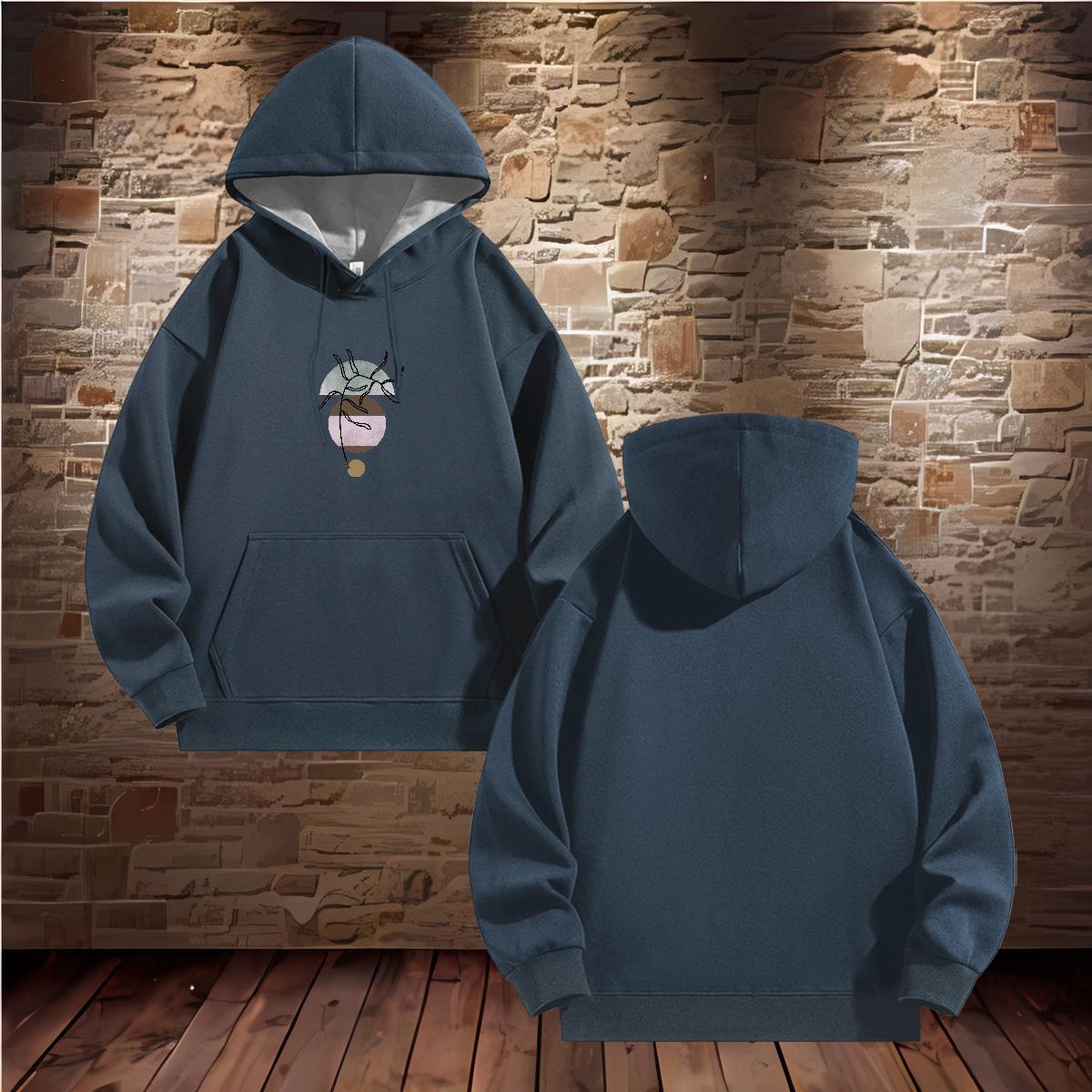 2024 Hoodie for Men Hooded Collar Breathable Classic Men's Hooded Sweatshirt Custom Anime Clothings Autumn Winter Velvet Thick
