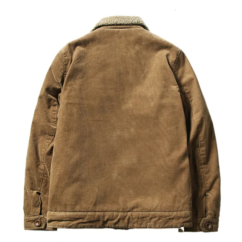 Men Warm Coats Plus Velvet Thick Corduroy Jackets Male Fur Collar Winter Casual Jacket Mens Outwear Thermal Cotton Clothing 6XL 241104