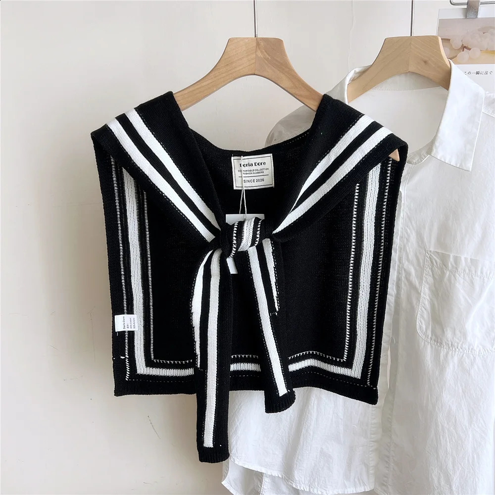 Poncho Cloak Korean Airconditioned Rooms Knitted Shawl Womens Spring and Autumn Cross Fashion Wrap Solid Scarf 241105