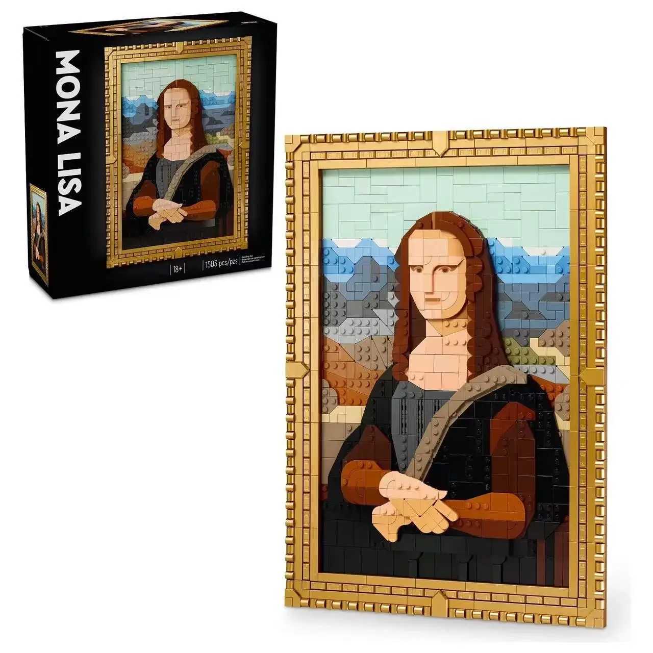 Free shipping 2024 NEW 31213 Art Mona Lisa Building Blocks World Famous Painting 3D Model Assemble Bricks Toys Christmas Gift Home Decor