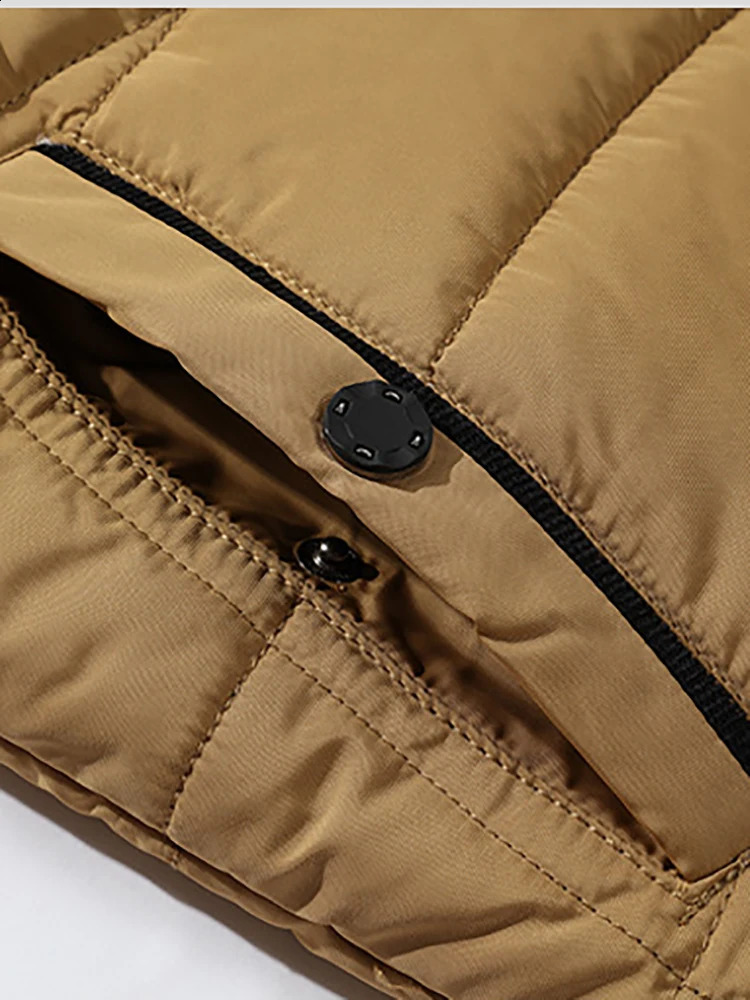 Mens Winter Padded And Thickened Plush Cotton Jacket Korean Version Of The Hooded Collar Super Warm Cold CottonPadded 241105