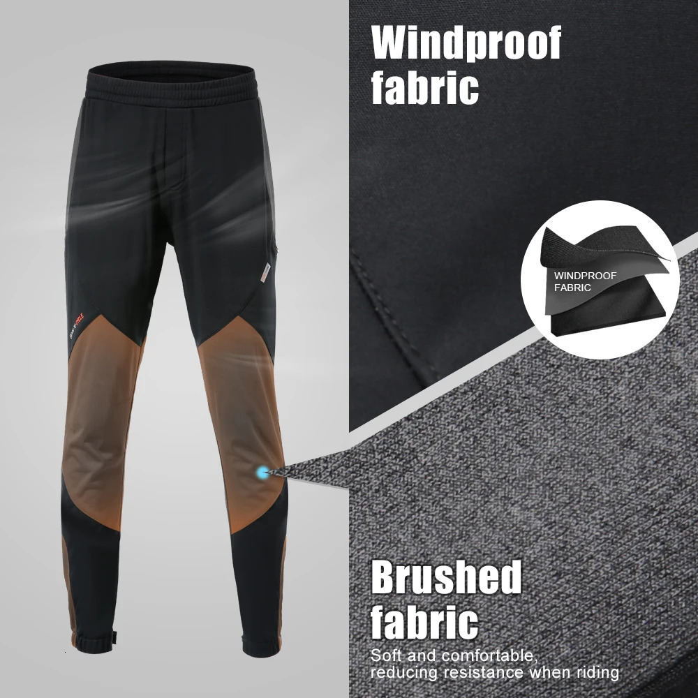 Santic Winter Cycling Pants Men Warm Windproof Road Bicycle Trousers Adjust Waist Cycling Pant Reflective No Padded Gym Clothing 241104